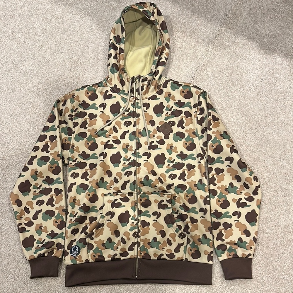 Burton Camo zip up sweater Hoodie